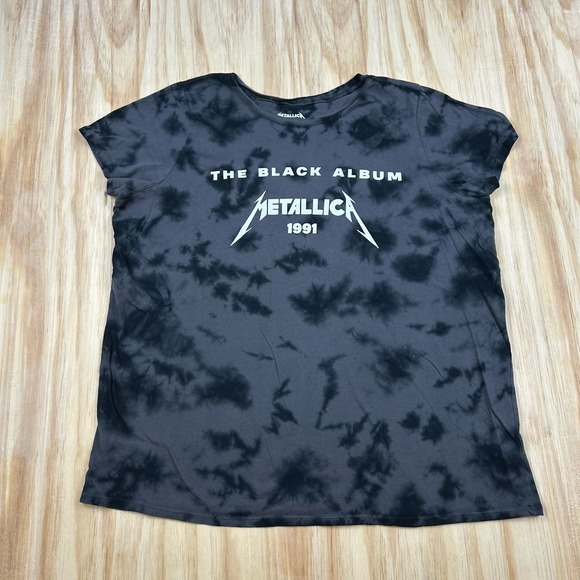 metalica Dresses & Skirts - Metallica The Black Label Women's T Shirt Dress Size 3 Large 1991